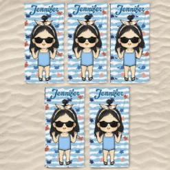 It’s Summer And Time For Wandering - Family Personalized Custom Beach Towel - Summer Vacation Gift, Birthday Pool Party Gift For Family Members -Pawfect House Store 667ceb9ddd3d5