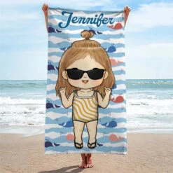 It’s Summer And Time For Wandering - Family Personalized Custom Beach Towel - Summer Vacation Gift, Birthday Pool Party Gift For Family Members -Pawfect House Store 667cee0b47564