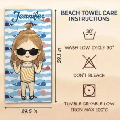 It’s Summer And Time For Wandering - Family Personalized Custom Beach Towel - Summer Vacation Gift, Birthday Pool Party Gift For Family Members -Pawfect House Store 667cee0f052e8