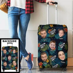 Custom Photo Families That Travel Together, Stay Together - Family Personalized Custom Luggage Cover - Summer Vacation Gift For Family Members -Pawfect House Store 667d236d5bf73