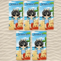 Adventure Awaits, Family In Tow - Family Personalized Custom Beach Towel - Summer Vacation Gift, Birthday Pool Party Gift For Family Members -Pawfect House Store 667e2bc4df527