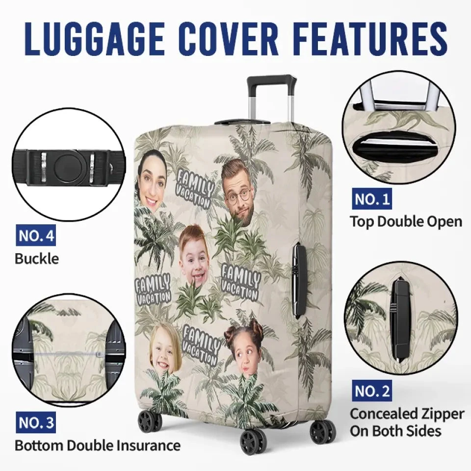 Custom Photo Family Trip Makes The Dream Trip - Family Personalized Custom Luggage Cover - Summer Vacation Gift For Family Members 5 Custom Photo Family Trip Makes The Dream Trip - Family Personalized Custom Luggage Cover - Summer Vacation Gift For Family Members - Image 5
