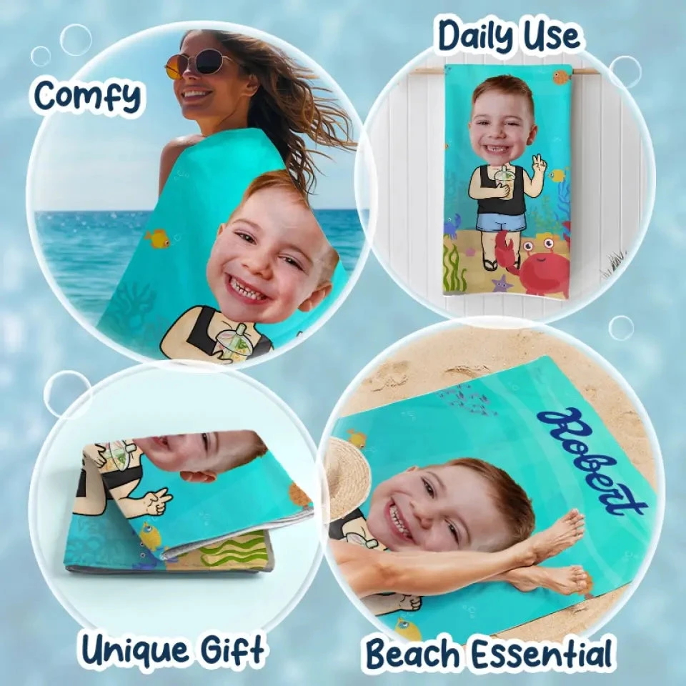 Custom Photo Every Mile, A New Memory - Family Personalized Custom Beach Towel - Summer Vacation Gift, Birthday Pool Party Gift For Family Members 4 Custom Photo Every Mile, A New Memory - Family Personalized Custom Beach Towel - Summer Vacation Gift, Birthday Pool Party Gift For Family Members - Image 4