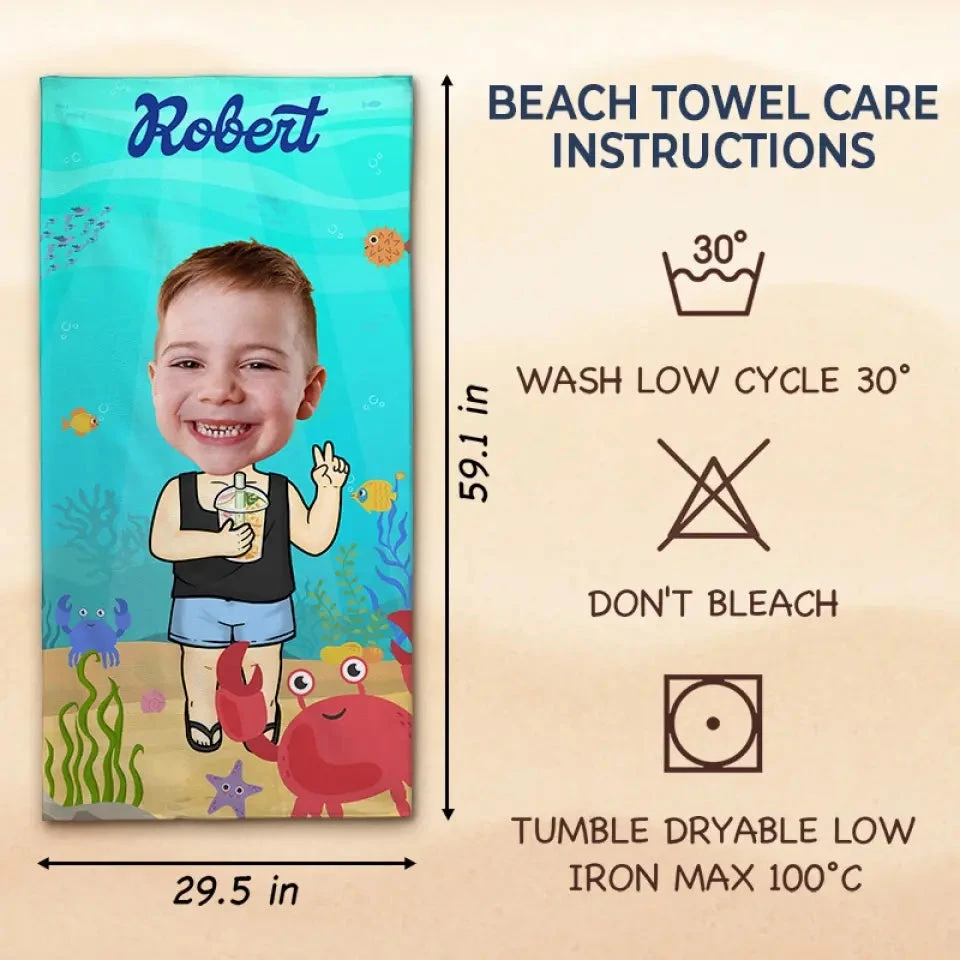 Custom Photo Every Mile, A New Memory - Family Personalized Custom Beach Towel - Summer Vacation Gift, Birthday Pool Party Gift For Family Members 9 Custom Photo Every Mile, A New Memory - Family Personalized Custom Beach Towel - Summer Vacation Gift, Birthday Pool Party Gift For Family Members - Image 9