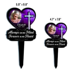 Custom Photo God Loves You Forever - Memorial Personalized Custom Stain Glass Style Acrylic Garden Stake - Sympathy Gift For Family Members -Pawfect House Store 667e67b2c8bff