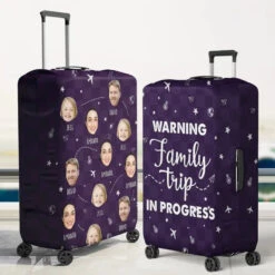 Custom Photo The Sky Is Calling And We Must Go - Family Personalized Custom Luggage Cover - Summer Vacation Gift For Family Members -Pawfect House Store 667e8bd4588d3