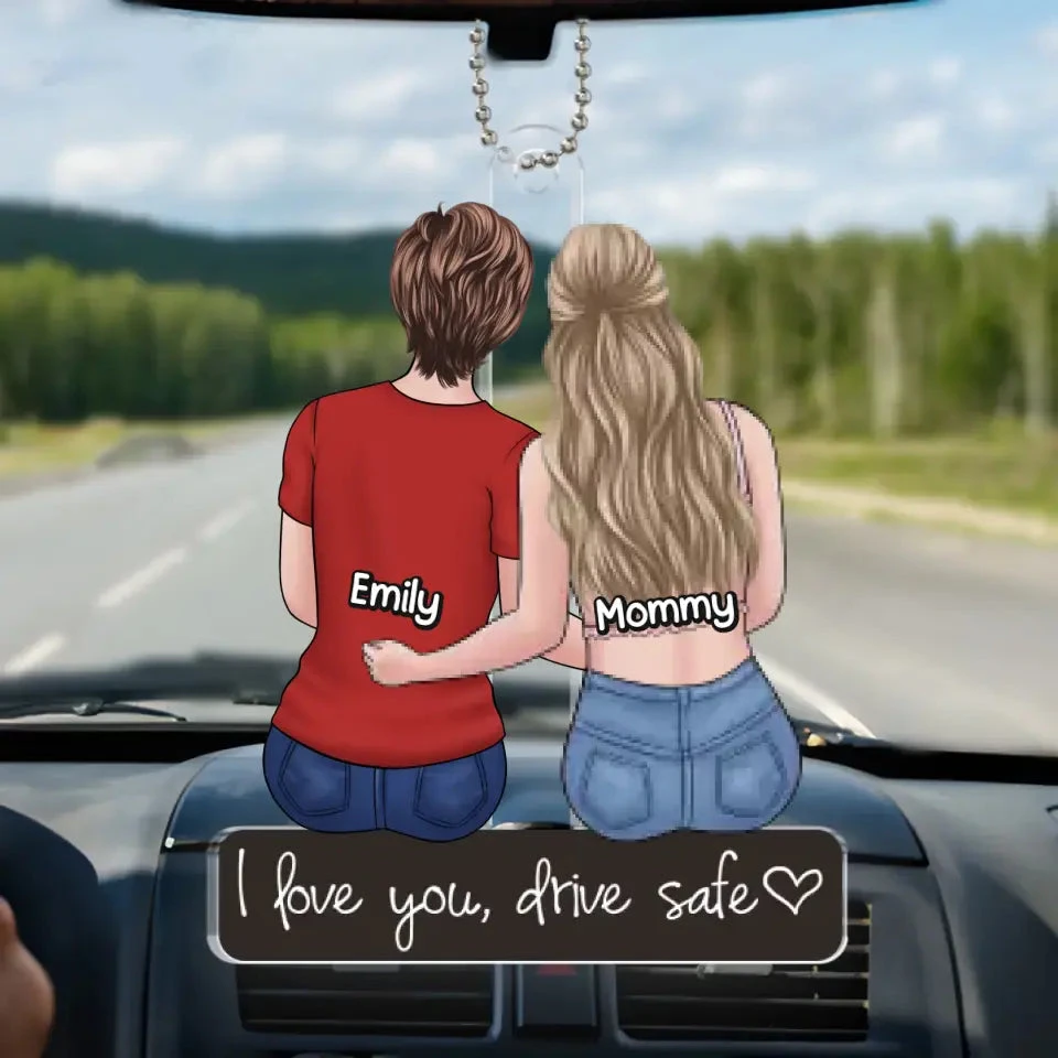 I Love You, My Darling - Family Personalized Custom Car Ornament - Acrylic Custom Shaped - Gift For Mom, Daughter 2 I Love You, My Darling - Family Personalized Custom Car Ornament - Acrylic Custom Shaped - Gift For Mom, Daughter - Image 2