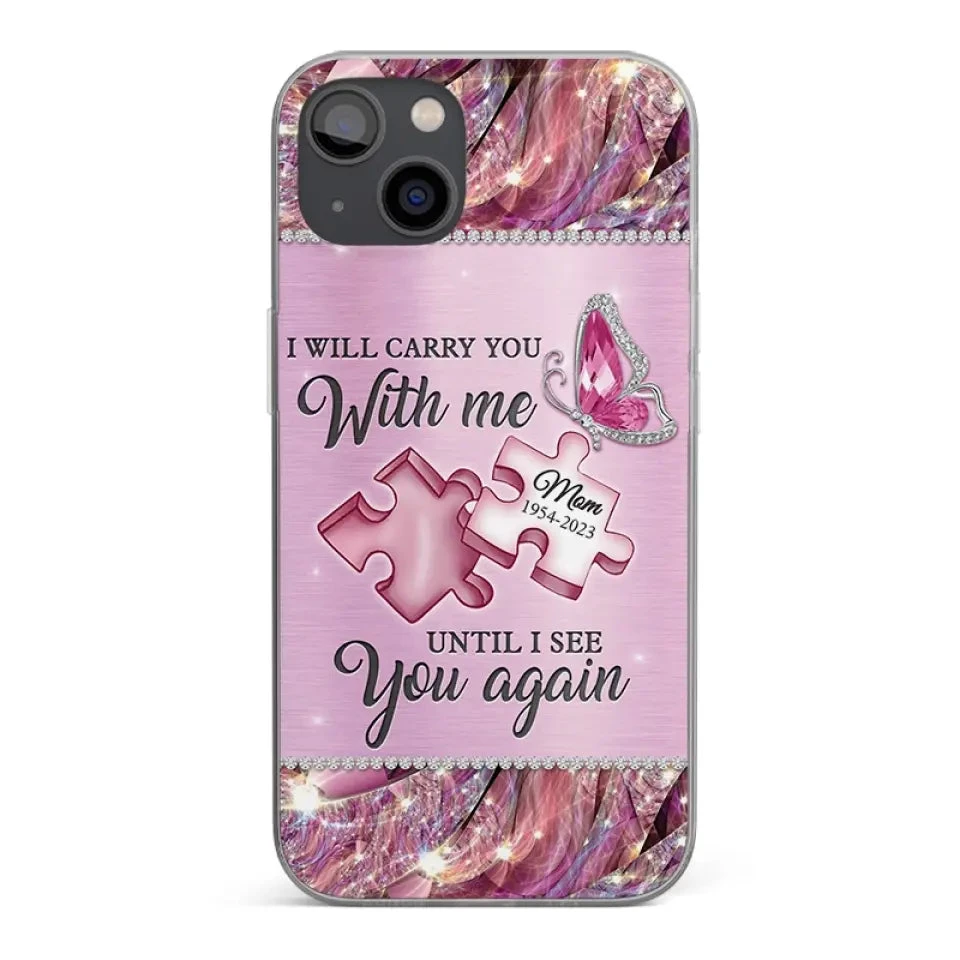 A Piece Of My Heart Lives In Heaven - Memorial Personalized Custom Clear Phone Case - Sympathy Gift For Family Members 1 A Piece Of My Heart Lives In Heaven - Memorial Personalized Custom Clear Phone Case - Sympathy Gift For Family Members