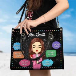 Teaching Is My Jam - Teacher Personalized Custom Leather Handbag - Gift For Teacher 8 Teaching Is My Jam - Teacher Personalized Custom Leather Handbag - Gift For Teacher -Pawfect House Store 6682261697661