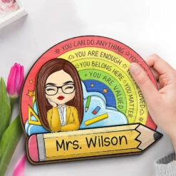 You Can Do Anything - Teacher Personalized Custom 2-Layered Wooden Plaque With Stand - Gift For Teacher 9 You Can Do Anything - Teacher Personalized Custom 2-Layered Wooden Plaque With Stand - Gift For Teacher -Pawfect House Store 66822c7f3f9be