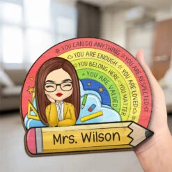 You Can Do Anything - Teacher Personalized Custom 2-Layered Wooden Plaque With Stand - Gift For Teacher 11 You Can Do Anything - Teacher Personalized Custom 2-Layered Wooden Plaque With Stand - Gift For Teacher -Pawfect House Store 6682353996081