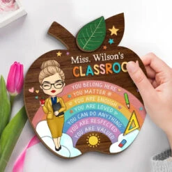 Welcome To My Classroom - Teacher Personalized Custom 2-Layered Wooden Plaque With Stand - Gift For Teacher 9 Welcome To My Classroom - Teacher Personalized Custom 2-Layered Wooden Plaque With Stand - Gift For Teacher -Pawfect House Store 668272c3375a8