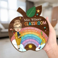 Welcome To My Classroom - Teacher Personalized Custom 2-Layered Wooden Plaque With Stand - Gift For Teacher 11 Welcome To My Classroom - Teacher Personalized Custom 2-Layered Wooden Plaque With Stand - Gift For Teacher -Pawfect House Store 668272c552e6e