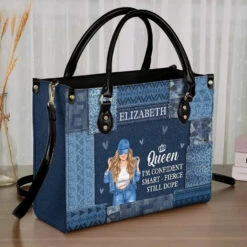 Queen I'm Confident - Bestie Personalized Custom Leather Handbag - Gift For Best Friends, BFF, Sisters -Pawfect House Store 6682815f4540b