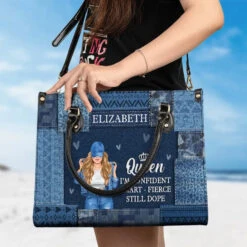 Queen I'm Confident - Bestie Personalized Custom Leather Handbag - Gift For Best Friends, BFF, Sisters -Pawfect House Store 668281602fe9f