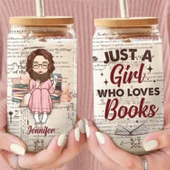 She Is A Bookworm - Book Lovers Personalized Custom Glass Cup, Iced Coffee Cup - Gift For Book Lovers 8 She Is A Bookworm - Book Lovers Personalized Custom Glass Cup, Iced Coffee Cup - Gift For Book Lovers -Pawfect House Store 6682833a575b6