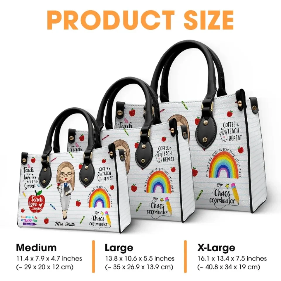 Thank You For Helping Me Shine - Teacher Personalized Custom Leather Handbag - Gift For Teacher 5 Thank You For Helping Me Shine - Teacher Personalized Custom Leather Handbag - Gift For Teacher - Image 5