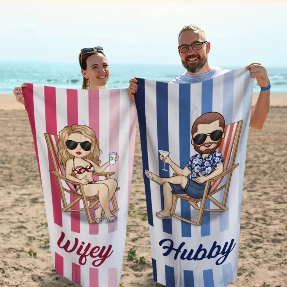 Sunsets And Soulmates - Couple Personalized Custom Beach Towel - Summer Vacation Gift For Husband Wife, Anniversary 1 Sunsets And Soulmates - Couple Personalized Custom Beach Towel - Summer Vacation Gift For Husband Wife, Anniversary