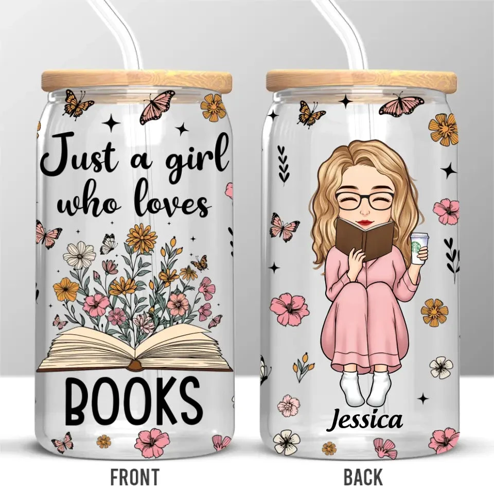 Just One More Chapter - Personalized Custom Glass Cup, Iced Coffee Cup - Gift For Book Lovers 2 Just One More Chapter - Personalized Custom Glass Cup, Iced Coffee Cup - Gift For Book Lovers - Image 2
