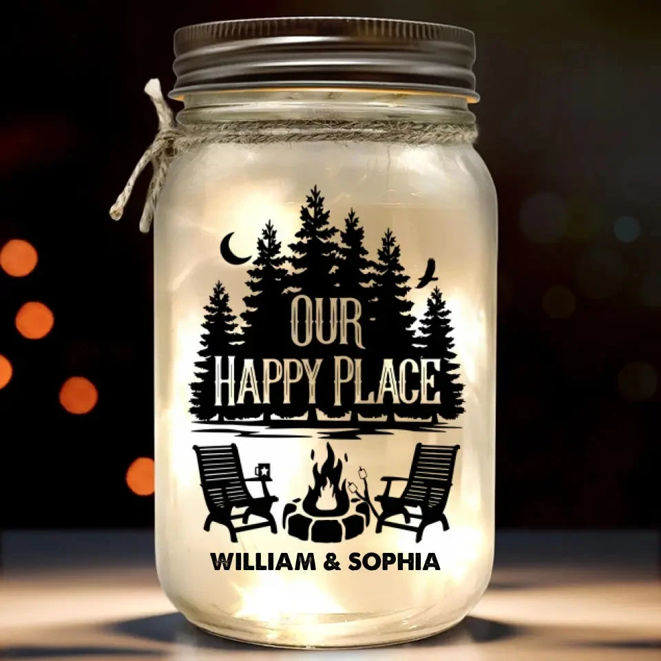 Life Is Better Around The Campfire - Camping Personalized Custom Mason Jar Light - Gift For Couple, Husband Wife, Camping Lovers 2 Life Is Better Around The Campfire - Camping Personalized Custom Mason Jar Light - Gift For Couple, Husband Wife, Camping Lovers - Image 2