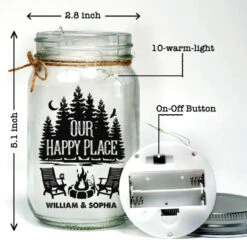 Life Is Better Around The Campfire - Camping Personalized Custom Mason Jar Light - Gift For Couple, Husband Wife, Camping Lovers 10 Life Is Better Around The Campfire - Camping Personalized Custom Mason Jar Light - Gift For Couple, Husband Wife, Camping Lovers -Pawfect House Store 6683711f25732