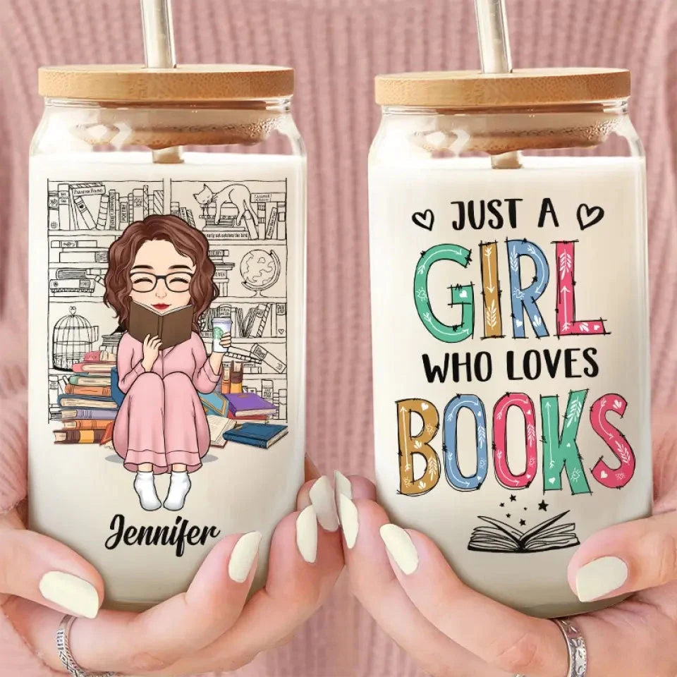 Books Are A Uniquely Portable Magic - Personalized Custom Glass Cup, Iced Coffee Cup - Gift For Book Lovers 3 Books Are A Uniquely Portable Magic - Personalized Custom Glass Cup, Iced Coffee Cup - Gift For Book Lovers - Image 3