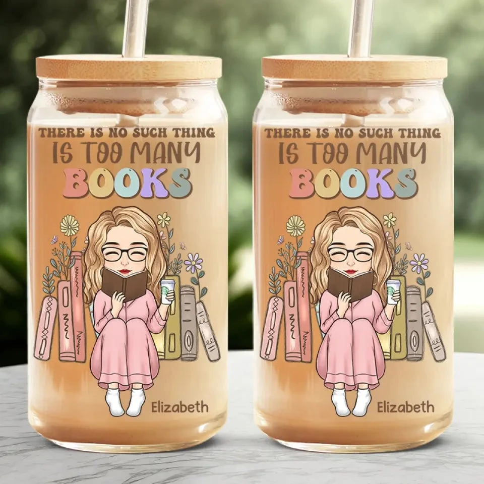 Bookworm's Delight - Personalized Custom Glass Cup, Iced Coffee Cup - Gift For Book Lovers 3 Bookworm's Delight - Personalized Custom Glass Cup, Iced Coffee Cup - Gift For Book Lovers - Image 3