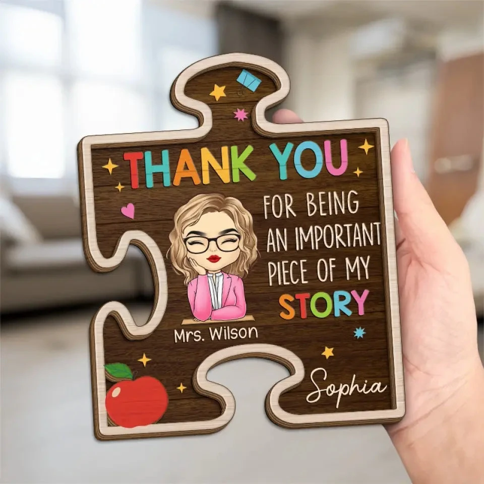 It Takes A Big Heart To Shape Little Minds - Teacher Personalized Custom 2-Layered Wooden Plaque With Stand - Gift For Teacher 5 It Takes A Big Heart To Shape Little Minds - Teacher Personalized Custom 2-Layered Wooden Plaque With Stand - Gift For Teacher - Image 5