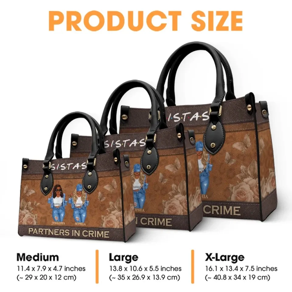 Partners In Crime - Bestie Personalized Custom Leather Handbag - Gift For Best Friends, BFF, Sisters 5 Partners In Crime - Bestie Personalized Custom Leather Handbag - Gift For Best Friends, BFF, Sisters - Image 5