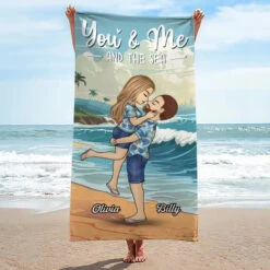 You And Me And The Sea - Couple Personalized Custom Beach Towel - Summer Vacation Gift For Husband Wife, Anniversary 6 You And Me And The Sea - Couple Personalized Custom Beach Towel - Summer Vacation Gift For Husband Wife, Anniversary -Pawfect House Store 6683b7e085502