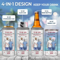 Congrats On Becoming A Dad - Family Personalized Custom 4 In 1 Can Cooler Tumbler - Gift For Son, Grandson 9 Congrats On Becoming A Dad - Family Personalized Custom 4 In 1 Can Cooler Tumbler - Gift For Son, Grandson -Pawfect House Store 6683d4ba2390b