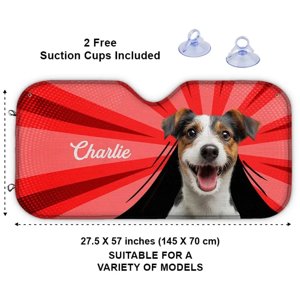 Custom Photo I Can Feel The Heat Of This Summer - Dog & Cat Personalized Custom Auto Windshield Sunshade, Car Window Protector - Summer Vacation Gift For Pet Owners, Pet Lovers 3 Custom Photo I Can Feel The Heat Of This Summer - Dog & Cat Personalized Custom Auto Windshield Sunshade, Car Window Protector - Summer Vacation Gift For Pet Owners, Pet Lovers - Image 3