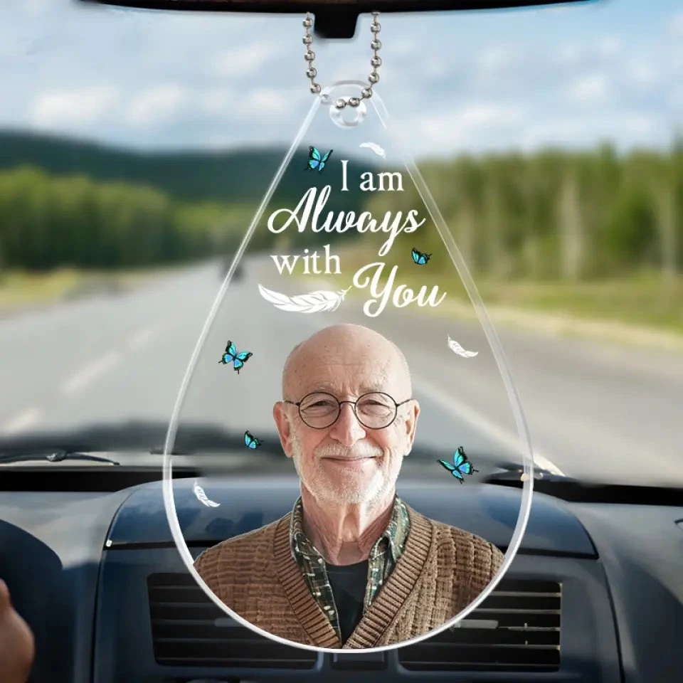 Custom Photo In Our Hearts You Remain - Memorial Personalized Custom Car Ornament - Acrylic Custom Shaped - Sympathy Gift For Family Members 1 Custom Photo In Our Hearts You Remain - Memorial Personalized Custom Car Ornament - Acrylic Custom Shaped - Sympathy Gift For Family Members