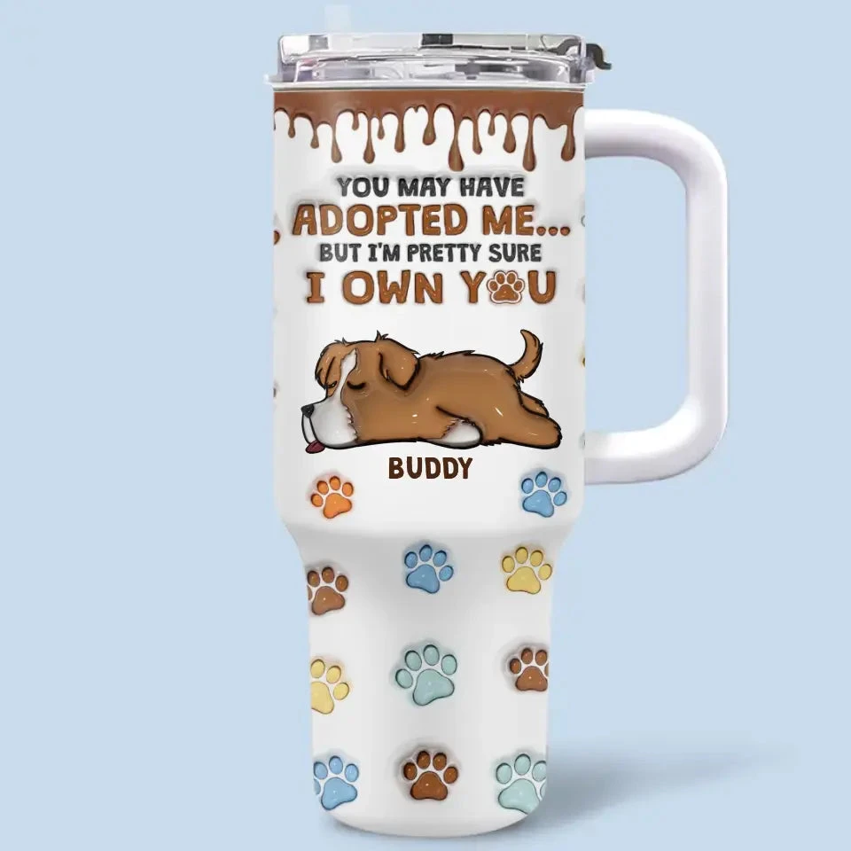 Dogs Fill Your Heart Without Trying - Dog Personalized Custom 3D Inflated Effect Printed 40 Oz Stainless Steel Tumbler With Handle - Gift For Pet Owners, Pet Lovers 2 Dogs Fill Your Heart Without Trying - Dog Personalized Custom 3D Inflated Effect Printed 40 Oz Stainless Steel Tumbler With Handle - Gift For Pet Owners, Pet Lovers - Image 2