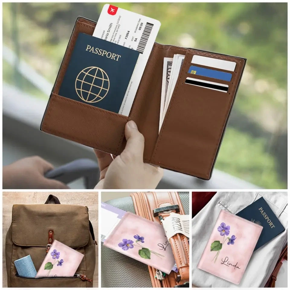 Catch Flights, Not Feelings - Bestie Personalized Custom Passport Cover, Passport Holder - Holiday Vacation Gift, Gift For Best Friends, BFF, Sisters 5 Catch Flights, Not Feelings - Bestie Personalized Custom Passport Cover, Passport Holder - Holiday Vacation Gift, Gift For Best Friends, BFF, Sisters - Image 5