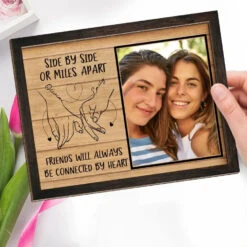 Custom Photo Friends Will Always Be Connected By Heart - Bestie Personalized Custom 2-Layered Wooden Plaque With Stand - Gift For Best Friends, BFF, Sisters 6 Custom Photo Friends Will Always Be Connected By Heart - Bestie Personalized Custom 2-Layered Wooden Plaque With Stand - Gift For Best Friends, BFF, Sisters -Pawfect House Store 66879845714dd