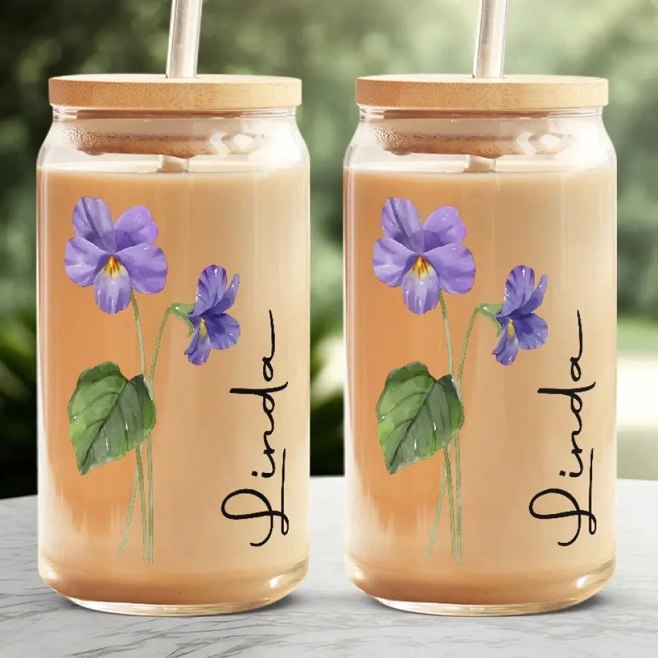 Live Simply Bloom Wildly - Bestie Personalized Custom Glass Cup, Iced Coffee Cup - Gift For Best Friends, BFF, Sisters 3 Live Simply Bloom Wildly - Bestie Personalized Custom Glass Cup, Iced Coffee Cup - Gift For Best Friends, BFF, Sisters - Image 3
