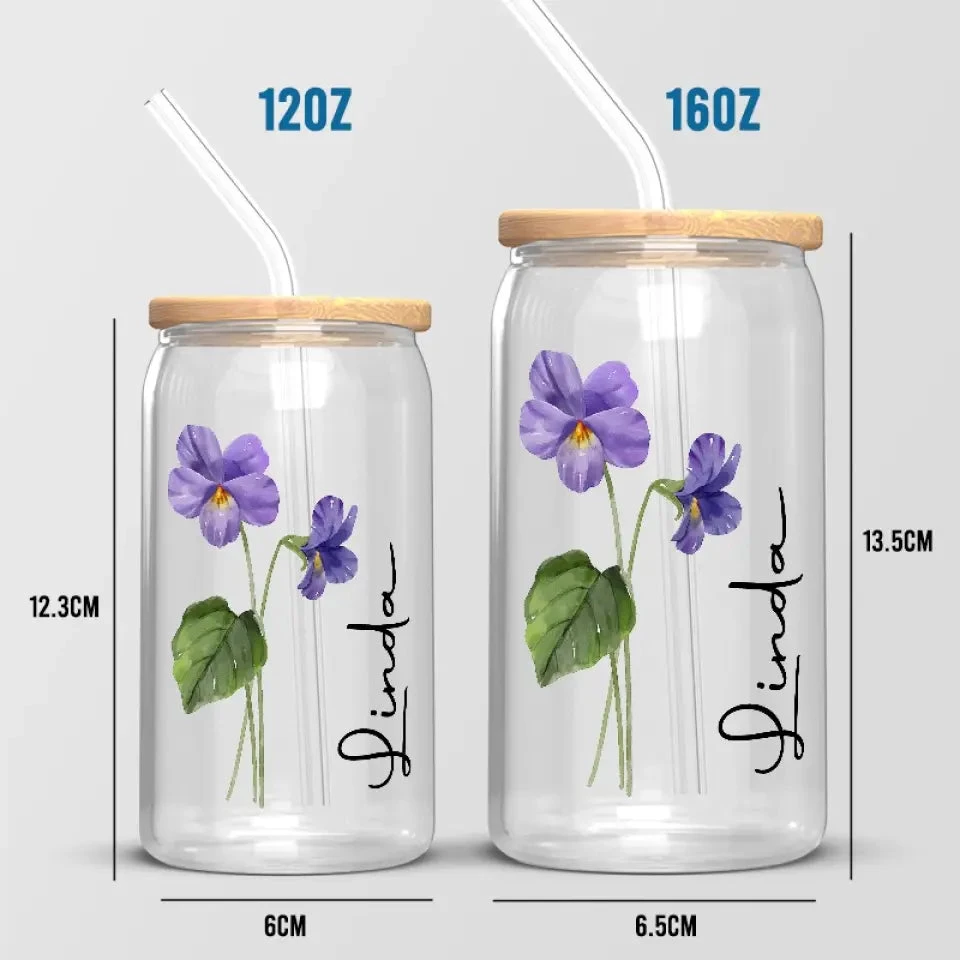 Live Simply Bloom Wildly - Bestie Personalized Custom Glass Cup, Iced Coffee Cup - Gift For Best Friends, BFF, Sisters 5 Live Simply Bloom Wildly - Bestie Personalized Custom Glass Cup, Iced Coffee Cup - Gift For Best Friends, BFF, Sisters - Image 5