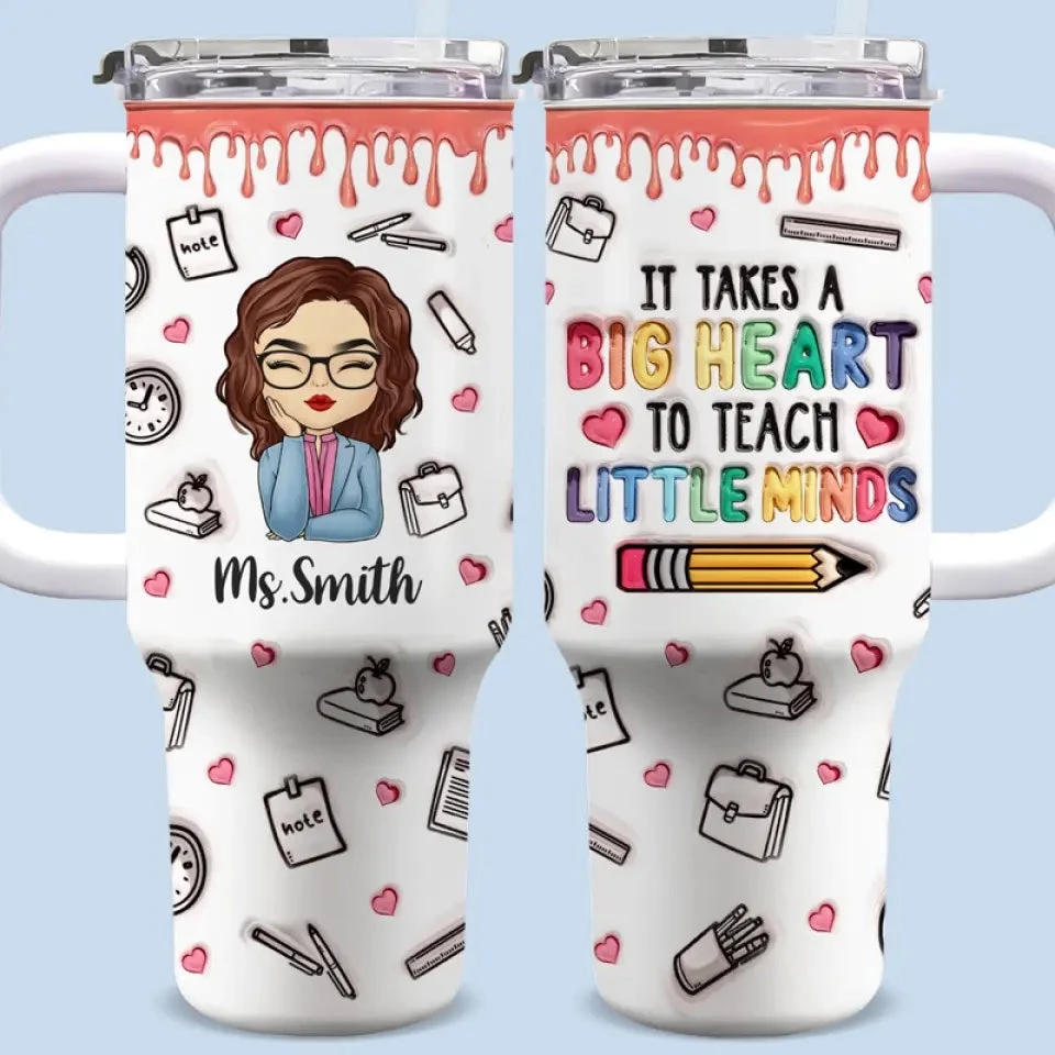 The Art Of Teaching Is The Art Of Assisting Discovery - Teacher Personalized Custom 3D Inflated Effect Printed 40 Oz Stainless Steel Tumbler With Handle - Gift For Teacher 1 The Art Of Teaching Is The Art Of Assisting Discovery - Teacher Personalized Custom 3D Inflated Effect Printed 40 Oz Stainless Steel Tumbler With Handle - Gift For Teacher