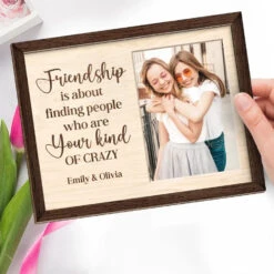 Custom Photo Friends Make The World Beautiful - Bestie Personalized Custom 2-Layered Wooden Plaque With Stand - Gift For Best Friends, BFF, Sisters -Pawfect House Store 6687cd0391984