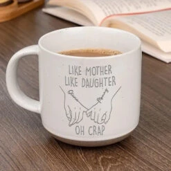 Like Mother Like Daughter - Family Personalized Custom Pottery Mug - Gift For Mom, Grandma -Pawfect House Store 668b616798b31