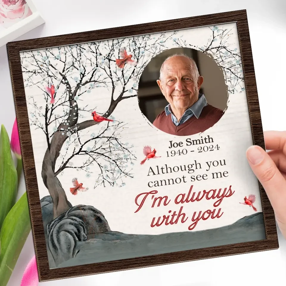 Custom Photo My Heart Is Forever Entwined With Yours - Memorial Personalized Custom 2-Layered Wooden Plaque With Stand - Sympathy Gift For Family Members 3 Custom Photo My Heart Is Forever Entwined With Yours - Memorial Personalized Custom 2-Layered Wooden Plaque With Stand - Sympathy Gift For Family Members - Image 3