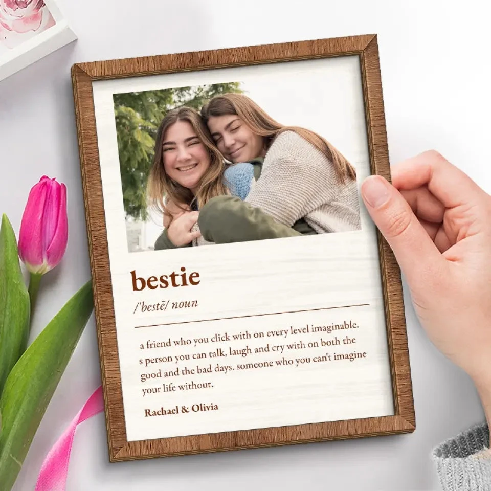 Custom Photo We Go Through Ups And Downs Together - Bestie Personalized Custom 2-Layered Wooden Plaque With Stand - Gift For Best Friends, BFF, Sisters 3 Custom Photo We Go Through Ups And Downs Together - Bestie Personalized Custom 2-Layered Wooden Plaque With Stand - Gift For Best Friends, BFF, Sisters - Image 3
