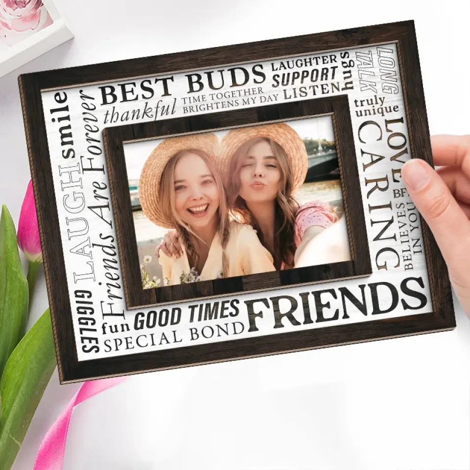 Custom Photo You Are Truly Unique To Me - Bestie Personalized Custom 2-Layered Wooden Plaque With Stand - Gift For Best Friends, BFF, Sisters 3 Custom Photo You Are Truly Unique To Me - Bestie Personalized Custom 2-Layered Wooden Plaque With Stand - Gift For Best Friends, BFF, Sisters - Image 3