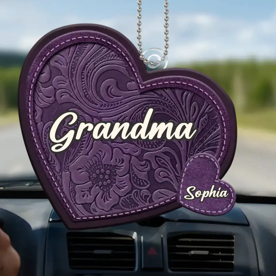 Happiness Is Being A Grandma - Family Personalized Custom Car Ornament - Acrylic Custom Shaped - Gift For Mom, Grandma 2 Happiness Is Being A Grandma - Family Personalized Custom Car Ornament - Acrylic Custom Shaped - Gift For Mom, Grandma - Image 2