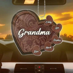 Happiness Is Being A Grandma - Family Personalized Custom Car Ornament - Acrylic Custom Shaped - Gift For Mom, Grandma 5 Happiness Is Being A Grandma - Family Personalized Custom Car Ornament - Acrylic Custom Shaped - Gift For Mom, Grandma -Pawfect House Store 668bbd19c2954
