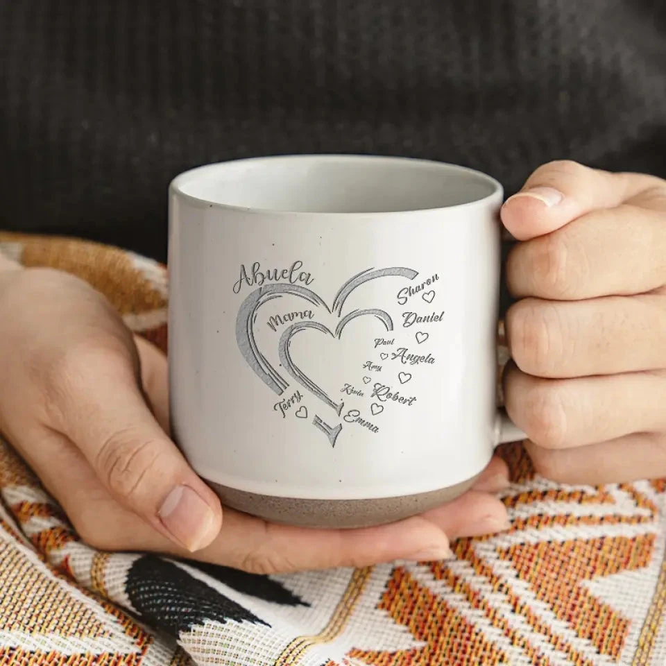 First Mom Now Grandma - Family Personalized Custom Pottery Mug - Gift For Mom, Grandma 3 First Mom Now Grandma - Family Personalized Custom Pottery Mug - Gift For Mom, Grandma - Image 3