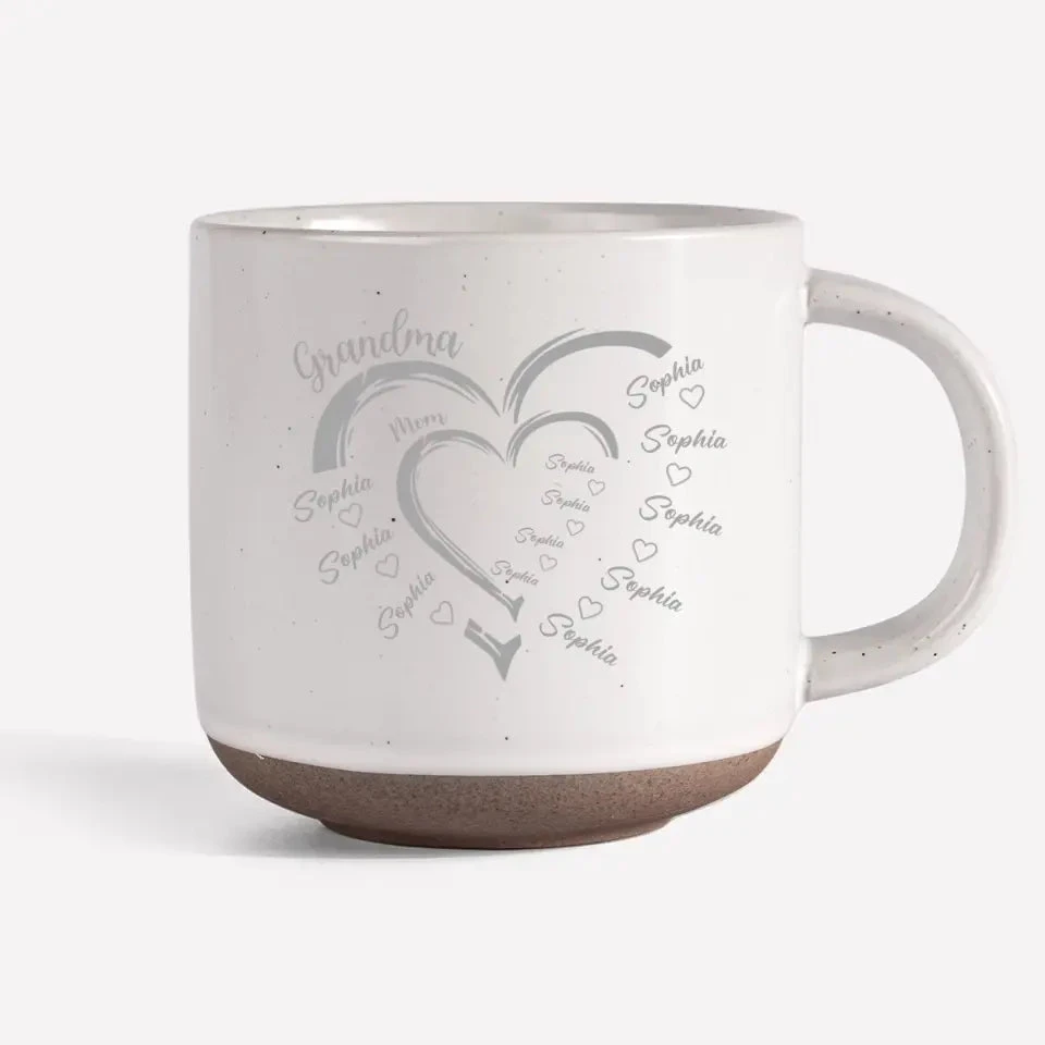 First Mom Now Grandma - Family Personalized Custom Pottery Mug - Gift For Mom, Grandma 7 First Mom Now Grandma - Family Personalized Custom Pottery Mug - Gift For Mom, Grandma - Image 7