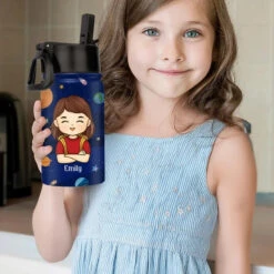 I Am Enough - Personalized Custom Kid Water Bottle - Back To School Gift For Kid, Grandkid -Pawfect House Store 668cc2dfe96b8