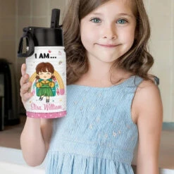 God Says I Am Enough - Personalized Custom Kid Water Bottle - Back To School Gift For Kid, Grandkid -Pawfect House Store 668ce24038e40
